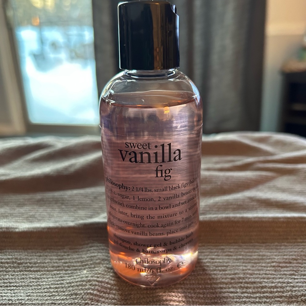 Philosophy Sweet Vanilla Fig Shampoo, Shower Gel and Bubble Bath 6oz - New!